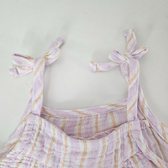 Cat & Jack Toddler Girls Sundress Dress 3T Lavender & Yellow Pinstripe Adorable - Picture 5 of 9